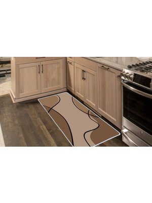 Colorix Carpet Kaymaz Taban Tezgah Önü Mutfak Paspası 75X150 cm No: 1207