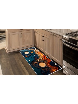 Colorix Carpet Kaymaz Taban Tezgah Önü Mutfak Paspası 75X150 cm No: 1224