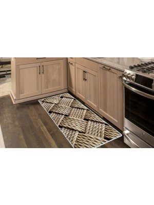 Colorix Carpet Kaymaz Taban Tezgah Önü Mutfak Paspası 75X150 cm No: 1228