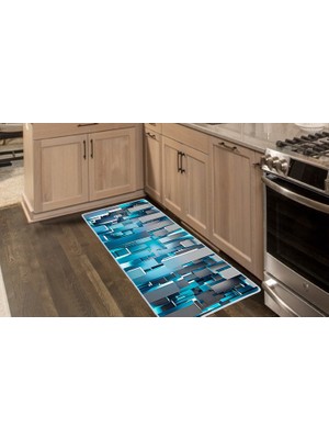 Colorix Carpet Kaymaz Taban Tezgah Önü Mutfak Paspası 75X150 cm No: 1246