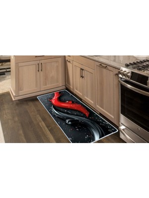 Colorix Carpet Kaymaz Taban Tezgah Önü Mutfak Paspası 75X150 cm No: 1248