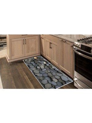 Colorix Carpet Kaymaz Taban Tezgah Önü Mutfak Paspası 75X150 cm No: 1265