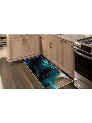 Colorix Carpet Kaymaz Taban Tezgah Önü Mutfak Paspası 75X150 cm No: 1314