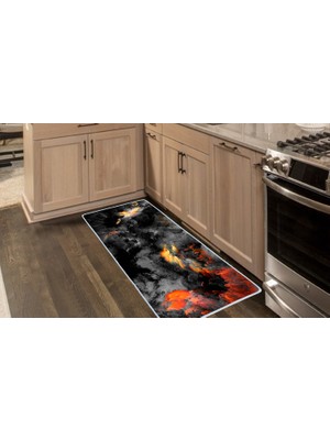 Colorix Carpet Kaymaz Taban Tezgah Önü Mutfak Paspası 75X150 cm No: 1438