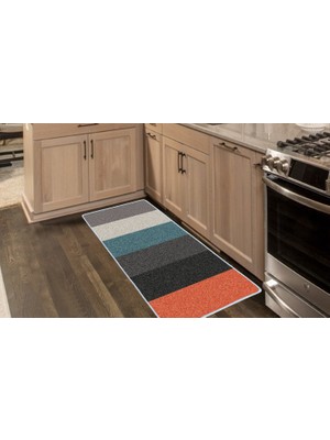 Colorix Carpet Kaymaz Taban Tezgah Önü Mutfak Paspası 75X150 cm No: 1533