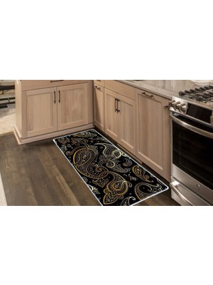 Colorix Carpet Kaymaz Taban Tezgah Önü Mutfak Paspası 75X150 cm No: 868