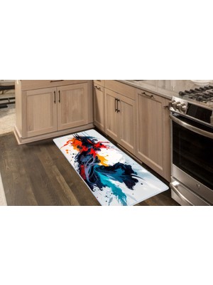Colorix Carpet Kaymaz Taban Tezgah Önü Mutfak Paspası 75X150 cm No: 910