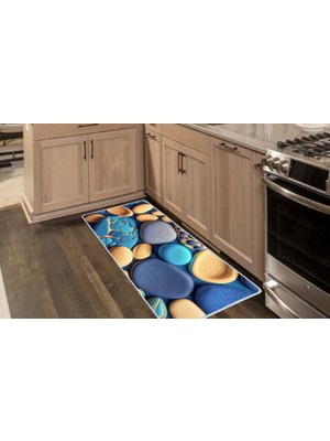 Colorix Carpet Kaymaz Taban Tezgah Önü Mutfak Paspası 75X150 cm No: 1073