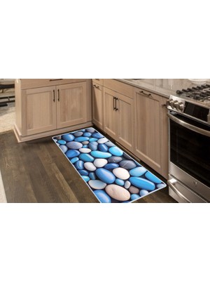 Colorix Carpet Kaymaz Taban Tezgah Önü Mutfak Paspası 75X150 cm No: 1074