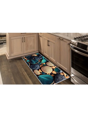 Colorix Carpet Kaymaz Taban Tezgah Önü Mutfak Paspası 75X150 cm No: 1091