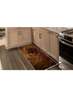 Colorix Carpet Kaymaz Taban Tezgah Önü Mutfak Paspası 75X150 cm No: 1103