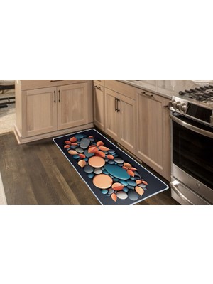 Colorix Carpet Kaymaz Taban Tezgah Önü Mutfak Paspası 75X150 cm No: 1076