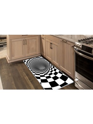 Colorix Carpet Kaymaz Taban Tezgah Önü Mutfak Paspası 75X150 cm No: 1195