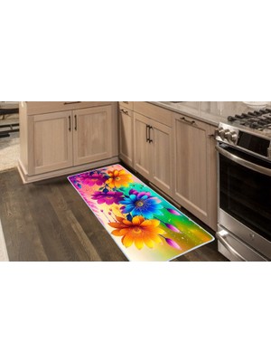 Colorix Carpet Kaymaz Taban Tezgah Önü Mutfak Paspası 75X150 cm No: 1391