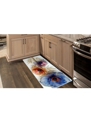 Colorix Carpet Kaymaz Taban Tezgah Önü Mutfak Paspası 75X150 cm No: 1484