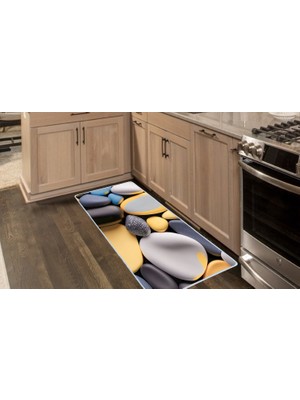 Colorix Carpet Kaymaz Taban Tezgah Önü Mutfak Paspası 75X150 cm No: 1086