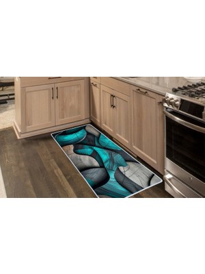 Colorix Carpet Kaymaz Taban Tezgah Önü Mutfak Paspası 75X150 cm No: 1479