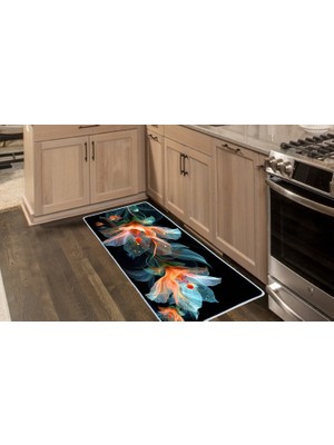 Colorix Carpet Kaymaz Taban Tezgah Önü Mutfak Paspası 75X150 cm No: 879