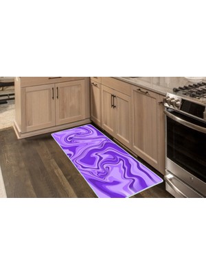 Colorix Carpet Kaymaz Taban Tezgah Önü Mutfak Paspası 75X150 cm No: 886