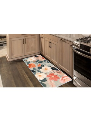 Colorix Carpet Kaymaz Taban Tezgah Önü Mutfak Paspası 75X150 cm No: 916