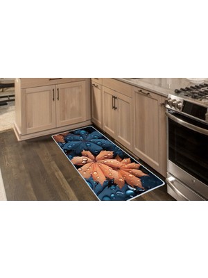 Colorix Carpet Kaymaz Taban Tezgah Önü Mutfak Paspası 75X150 cm No: 1033