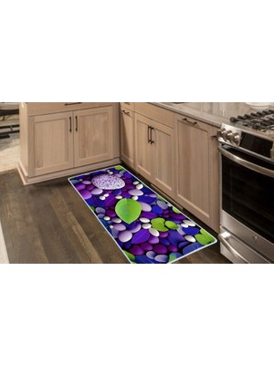 Colorix Carpet Kaymaz Taban Tezgah Önü Mutfak Paspası 75X150 cm No: 1062