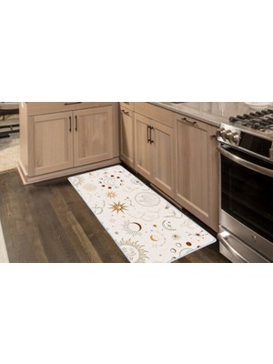 Colorix Carpet Kaymaz Taban Tezgah Önü Mutfak Paspası 75X150 cm No: 1214