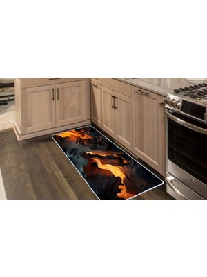 Colorix Carpet Kaymaz Taban Tezgah Önü Mutfak Paspası 75X150 cm No: 1285