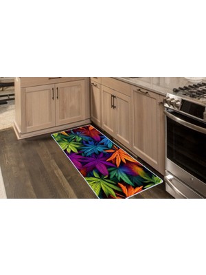 Colorix Carpet Kaymaz Taban Tezgah Önü Mutfak Paspası 75X150 cm No: 1330