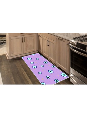 Colorix Carpet Kaymaz Taban Tezgah Önü Mutfak Paspası 75X150 cm No: 1390