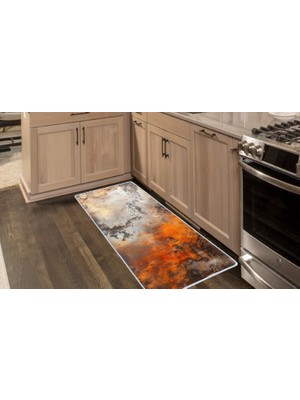 Colorix Carpet Kaymaz Taban Tezgah Önü Mutfak Paspası 75X150 cm No: 1102