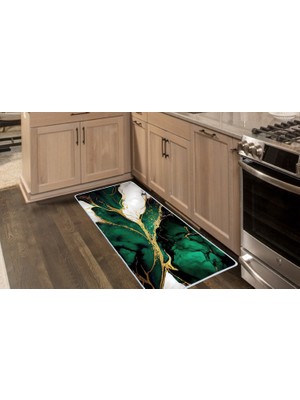 Colorix Carpet Kaymaz Taban Tezgah Önü Mutfak Paspası 75X150 cm No: 1106