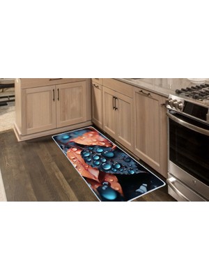 Colorix Carpet Kaymaz Taban Tezgah Önü Mutfak Paspası 75X150 cm No: 1044