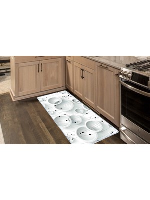 Colorix Carpet Kaymaz Taban Tezgah Önü Mutfak Paspası 75X150 cm No: 1515