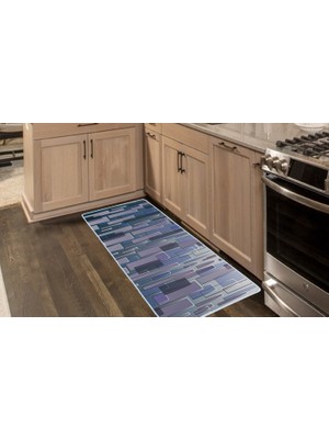 Colorix Carpet Kaymaz Taban Tezgah Önü Mutfak Paspası 75X150 cm No: 982