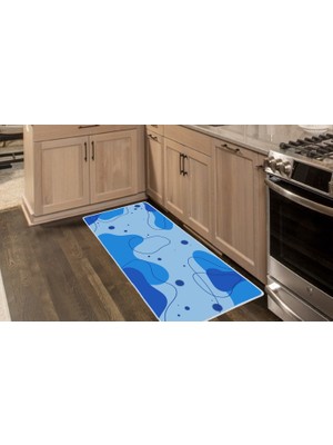 Colorix Carpet Kaymaz Taban Tezgah Önü Mutfak Paspası 75X150 cm No: 1212