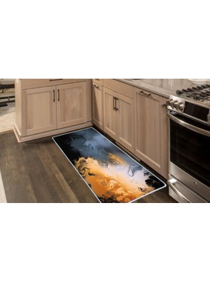 Colorix Carpet Kaymaz Taban Tezgah Önü Mutfak Paspası 75X150 cm No: 1304