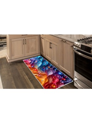 Colorix Carpet Kaymaz Taban Tezgah Önü Mutfak Paspası 75X150 cm No: 850