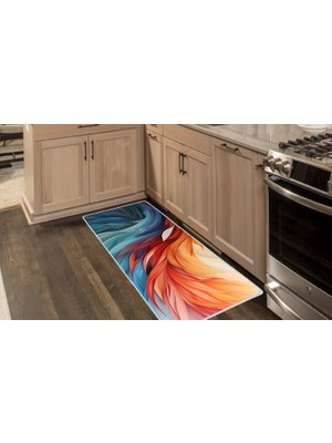 Colorix Carpet Kaymaz Taban Tezgah Önü Mutfak Paspası 75X150 cm No: 876