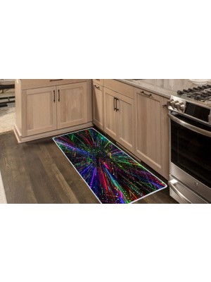 Colorix Carpet Kaymaz Taban Tezgah Önü Mutfak Paspası 75X150 cm No: 1405