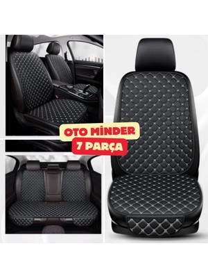 Trobus Renault Clio 2 Serisi Uyumlu 7 Parça Kapitone Koltuk Minder Seti Kolay Kurulum