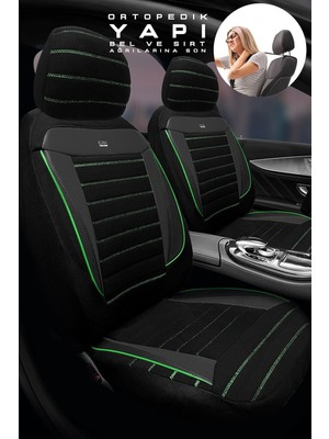 Trobus Toyota Avensis Sedan 2015 Aracınıza Uyumlu Koltuk Kılıfı Tay Tüyü Siyah Sarı