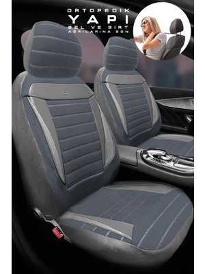 Trobus Kia Cerato Sedan 2007-2012 Aracınıza Uyumlu Koltuk Kılıfı Tay Tüyü Füme