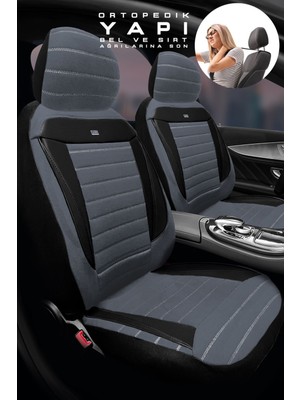 Trobus Mercedes W-210 Sedan 1995-2002 Aracınıza Uyumlu Koltuk Kılıfı Tay Tüyü Füme Syh