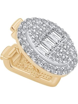 Ema Jewellery Altın Taşlı Oval 9mm Bileklik Charm