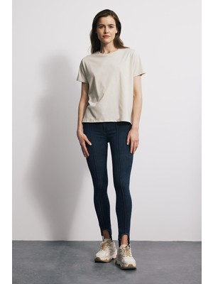 Babokah Kısa Kollu Asimetrik Kadın Tshirt