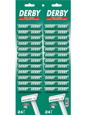 Derby Tek Bıçaklı Kullan At Jilet Paslanmaz Çelik 48 Adet Profesyonel Tıraş Deneyimi
