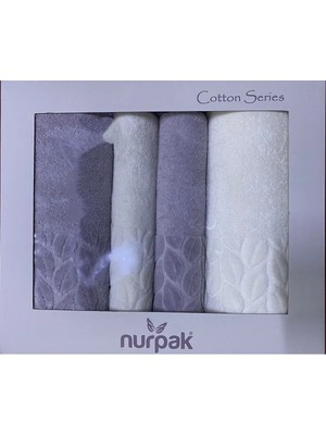 Nurpak Hazal Banyo Takımı - Nurpak 4'lü Hamam Havlu TAKIMI-2ADET 50X90-2ADET 90X150 Havlu