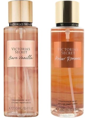 Victoria's Secret Bare Vanilla-Amber Romance Vücut Spreyi Ikili Set