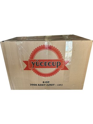 Dağyüce Kağıt Karton Bardak Tek Kullanımlık Çay Kahve Bardağı - 8 Oz - 2000 Adet / Koli